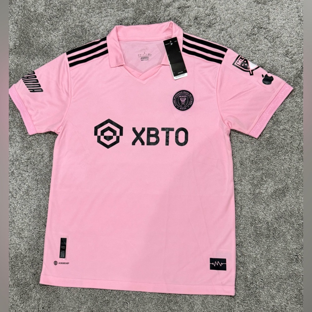 NWT-adidas Inter Miami CF “The Heart Beat Kit" Home Jersey-Pink- Men’s Large